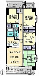 ダイアパレス太田第5 3SLDKの間取図画像