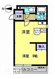 アルファエステート錦町 1Kの間取図画像