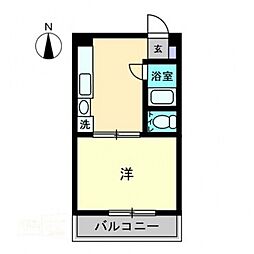 ラッフルズエクセレント 1DKの間取図画像