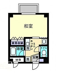 アルファコンフォート高松 1Kの間取図画像