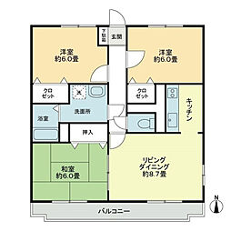 キャメル三条21 3LDKの間取図画像