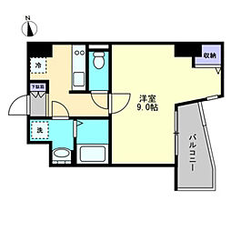 S-FORT高松中野町 1Kの間取図画像