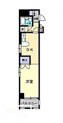 アルファエステート扇町 1DKの間取図画像