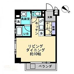 Le'aolive中央通り ワンルームの間取図画像