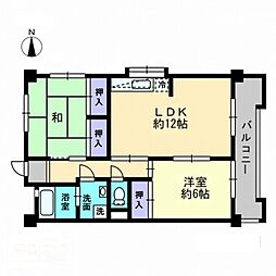 コーポニューデリ 2LDKの間取図画像