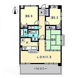 サウスフォレスト 3LDKの間取図画像