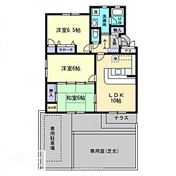 プレジール飛鳥 3LDKの間取図画像