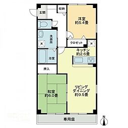 フォレスタ 2LDKの間取図画像