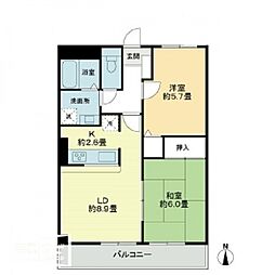 メゾン・ラフィネ 2LDKの間取図画像