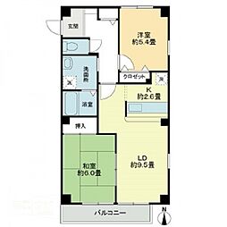 メゾン・ラフィネ 2LDKの間取図画像