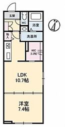 シャーメゾンベレオゴールド 1LDKの間取図画像