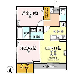 GraceCourt 2LDKの間取図画像