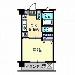オレオール池 1DKの間取図画像