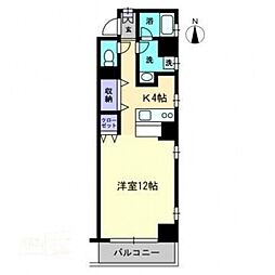 リフュージュ・N 1Kの間取図画像