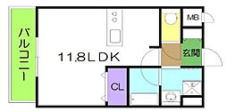 レアシス ワンルームの間取図画像