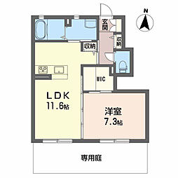 シャーメゾンラディア 1LDKの間取図画像