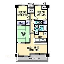 シティオ倉敷 403 ｜ 岡山県倉敷市亀島1丁目（賃貸マンション3LDK・4階・61.53㎡） その2