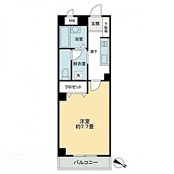 NMB.B新倉敷 1Kの間取図画像