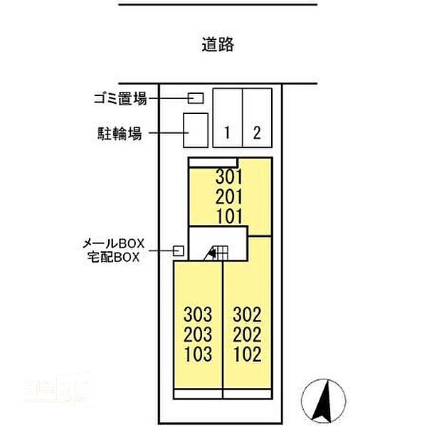 D-residence中央公園 302｜広島県福山市明治町(賃貸アパート1LDK・3階・36.94㎡)の写真 その3