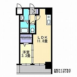 ＡＸｉＳ西桜町 8階1LDKの間取り