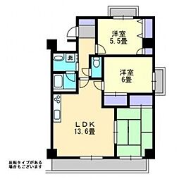 西町ロイヤルスクエア 3LDKの間取図画像