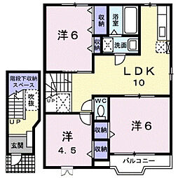 リバーサイド瀬戸B 3LDKの間取図画像