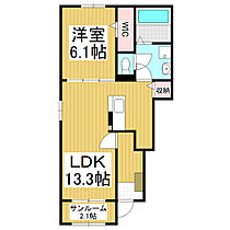 長野県伊那市狐島（賃貸アパート1LDK・1階・50.01㎡） その2