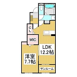 カーザ マルヒロ 1LDKの間取図画像