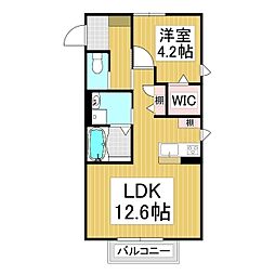 S-FLAT.MIKKAMACHI 1LDKの間取図画像