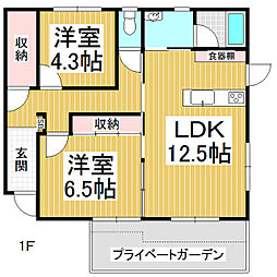 ナトゥーア西春近2 2LDKの間取図画像