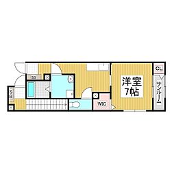 S.YI 1DKの間取図画像