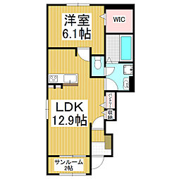 ソッフィオーネ1 1LDKの間取図画像