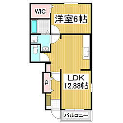 ル・サンシャイン1 1LDKの間取図画像