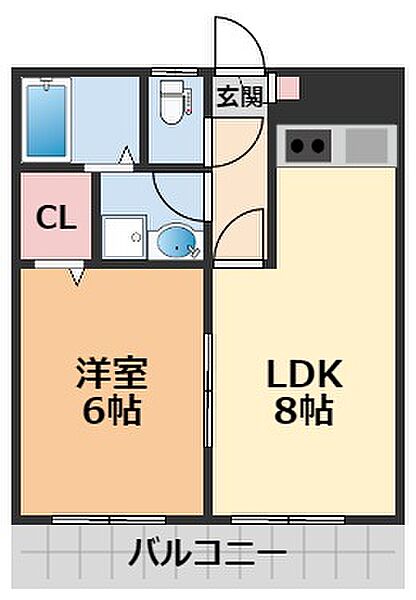 メゾン越智 107｜愛媛県松山市越智3丁目(賃貸マンション1LDK・1階・35.30㎡)の写真 その2