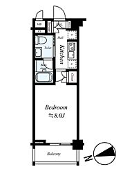 フォルティス大森 1Kの間取図画像