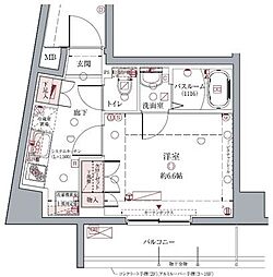クレヴィスタ亀戸2 1Kの間取図画像