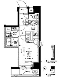 アクサス文京千駄木 ワンルームの間取図画像