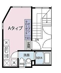CICADAナカノ ワンルームの間取図画像