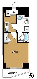 クレアシオン浅草2 1Kの間取図画像