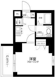 スカイコート三越前壱番館 1Kの間取図画像