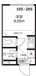 SunnySky赤塚 ワンルームの間取図画像