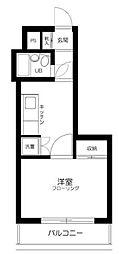 コスモ上池袋 1Kの間取図画像