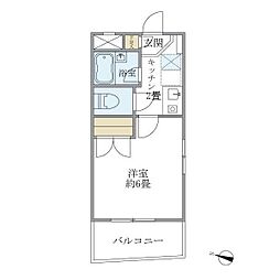 グリーンヒル7 1Kの間取図画像