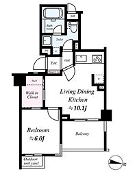 ウェルフェアステージ杉並堀ノ内 1LDKの間取図画像