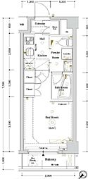 アクサス西新宿アジールコート 1Kの間取図画像