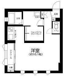 K2 1Kの間取図画像
