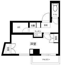 プレールカテリーナ代田橋 1Kの間取図画像
