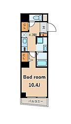 ボナール縁 1Kの間取図画像