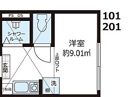 LeConfo荻窪 ワンルームの間取図画像