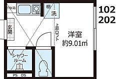 LeConfo荻窪 ワンルームの間取図画像